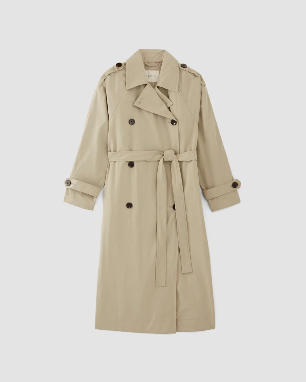 The ReNew Long Trench Coat | Trench Coat Khaki - Image 2