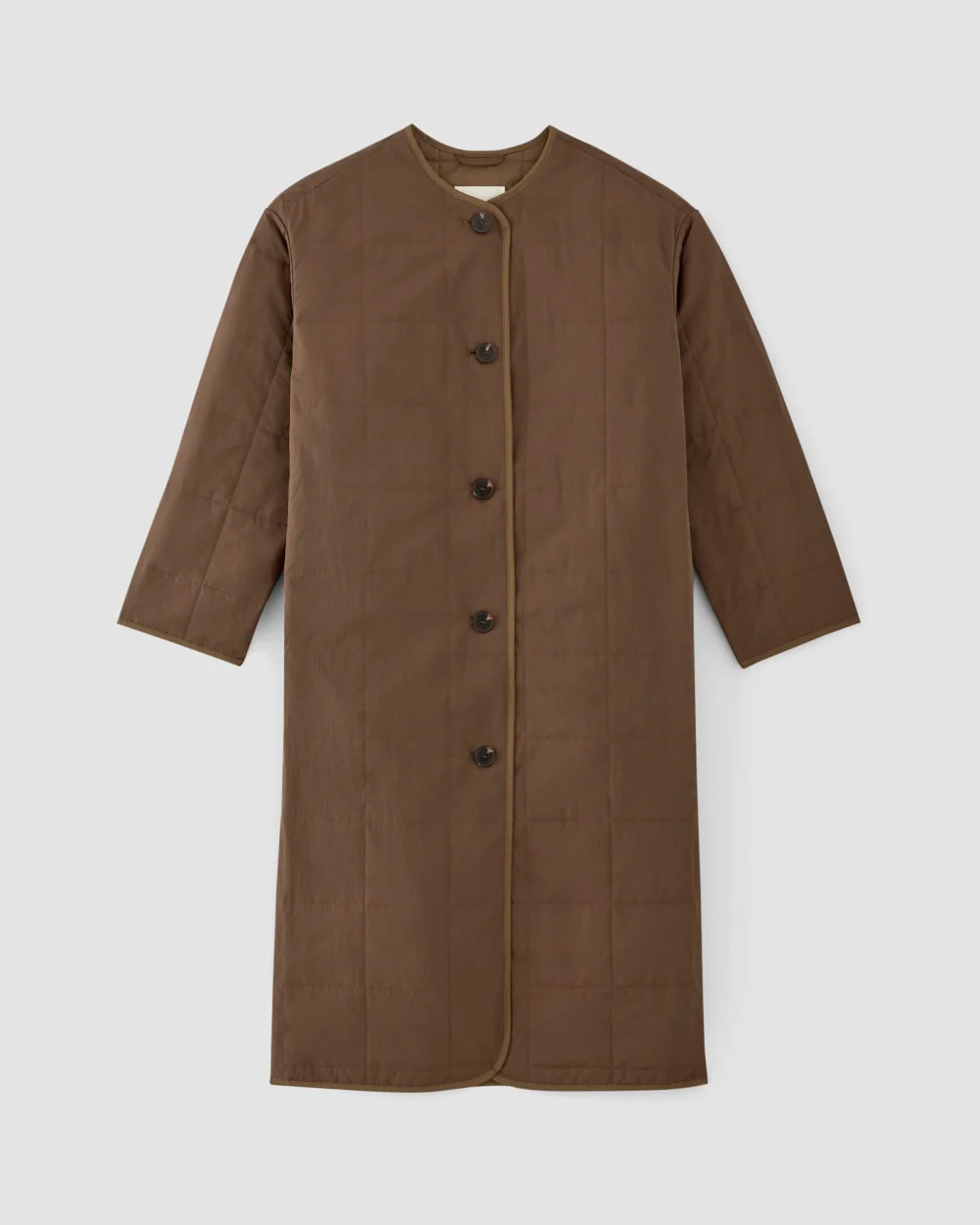 The ReNew Quilted Long Liner | Cocoa - Image 2