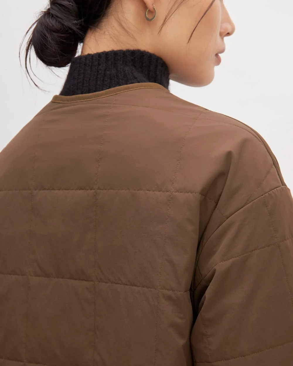 The ReNew Quilted Long Liner | Cocoa - Image 5