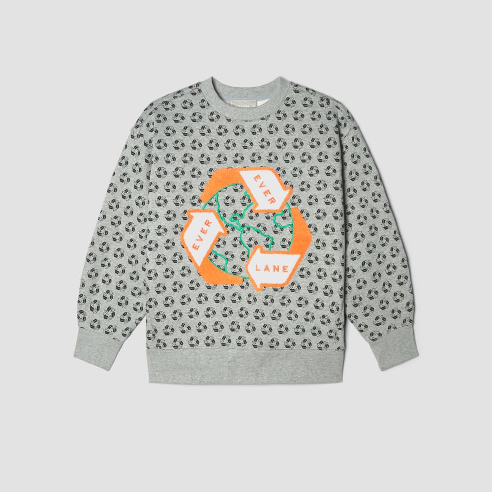 The ReTrack Oversized Crew | Earth Day Grey Multi - Image 2