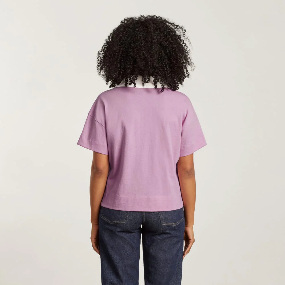 The Retro Jersey Polo | Mauve / Bone - Image 3