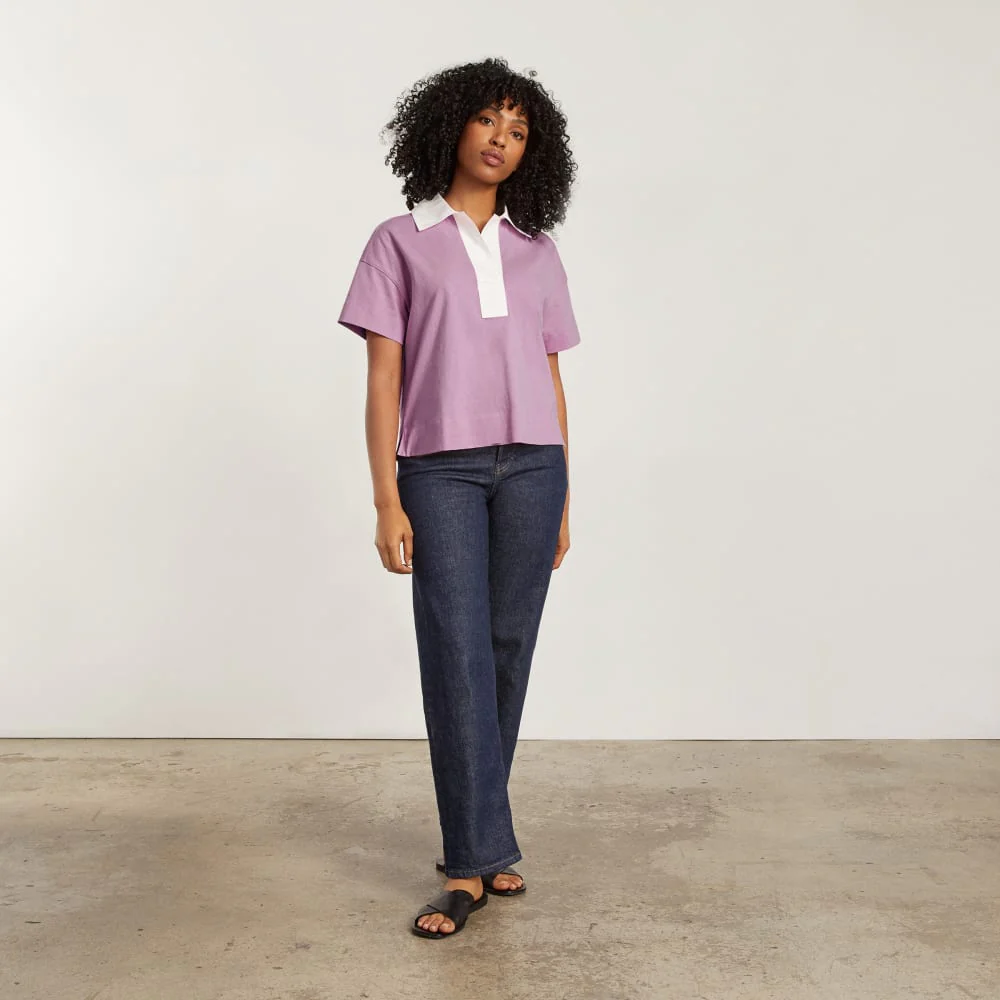 The Retro Jersey Polo | Mauve / Bone - Image 5