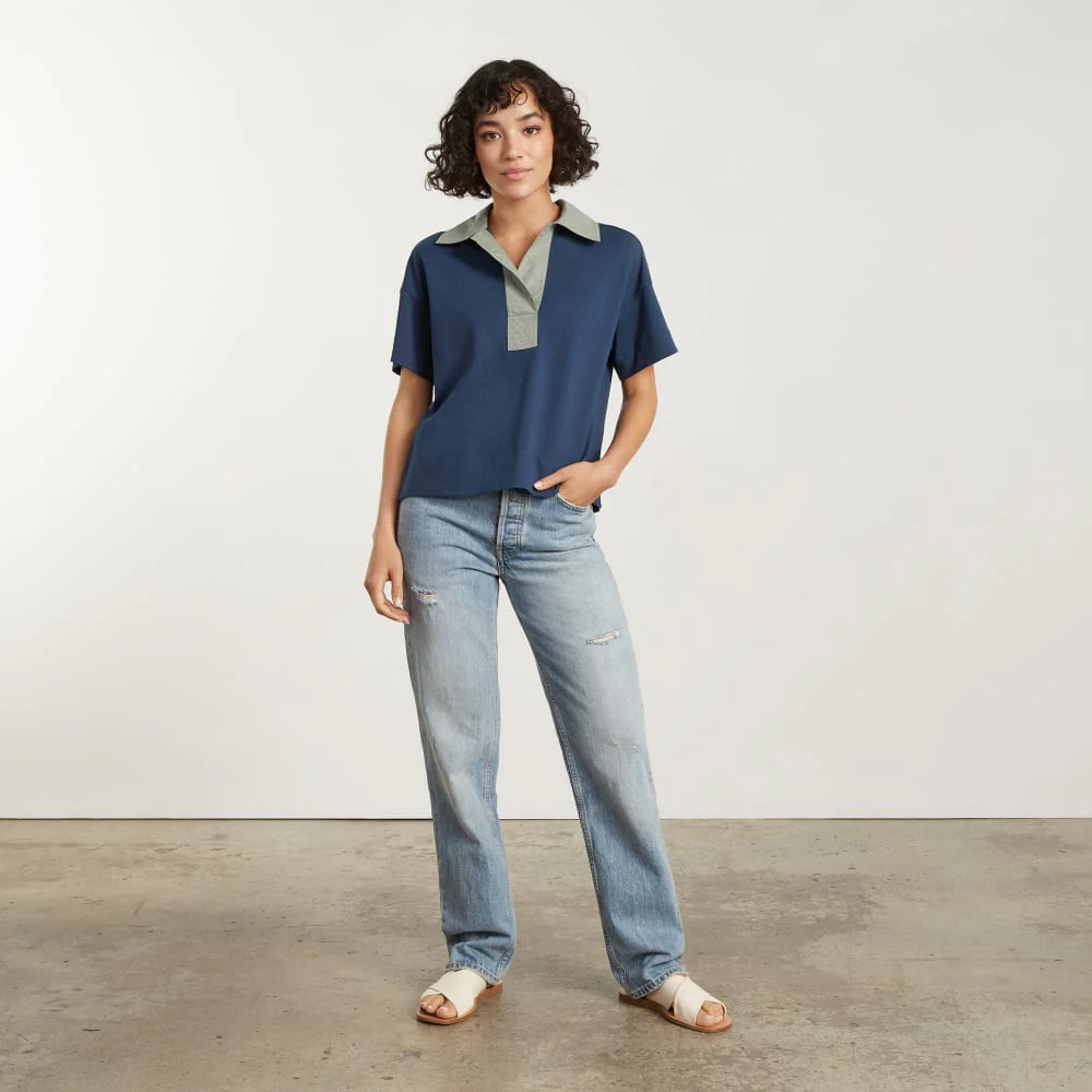 The Retro Jersey Polo | Atlantic / Smoke - Image 5