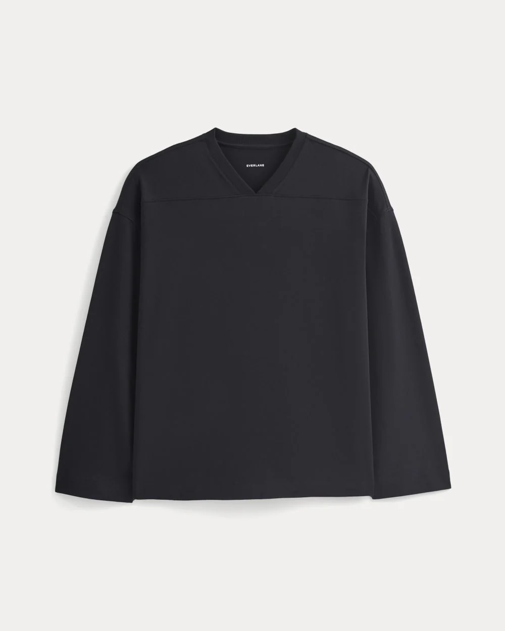 Retro V-Neck Jersey | Black - Image 2