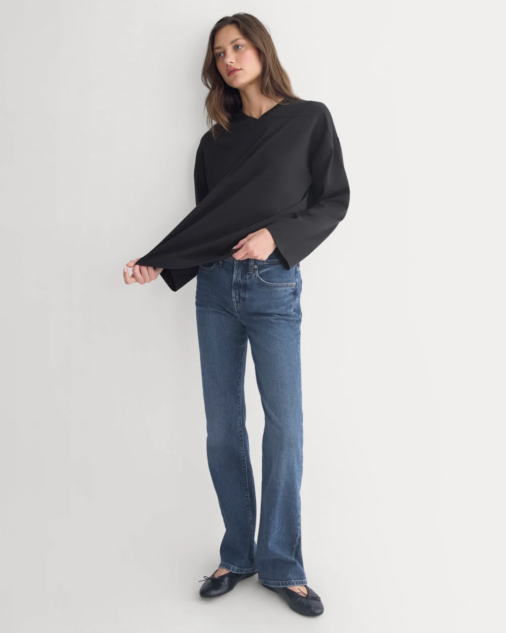 Retro V-Neck Jersey | Black - Image 3