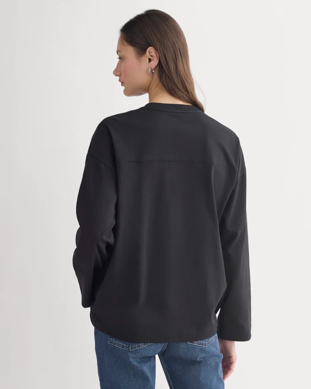 Retro V-Neck Jersey | Black - Image 5