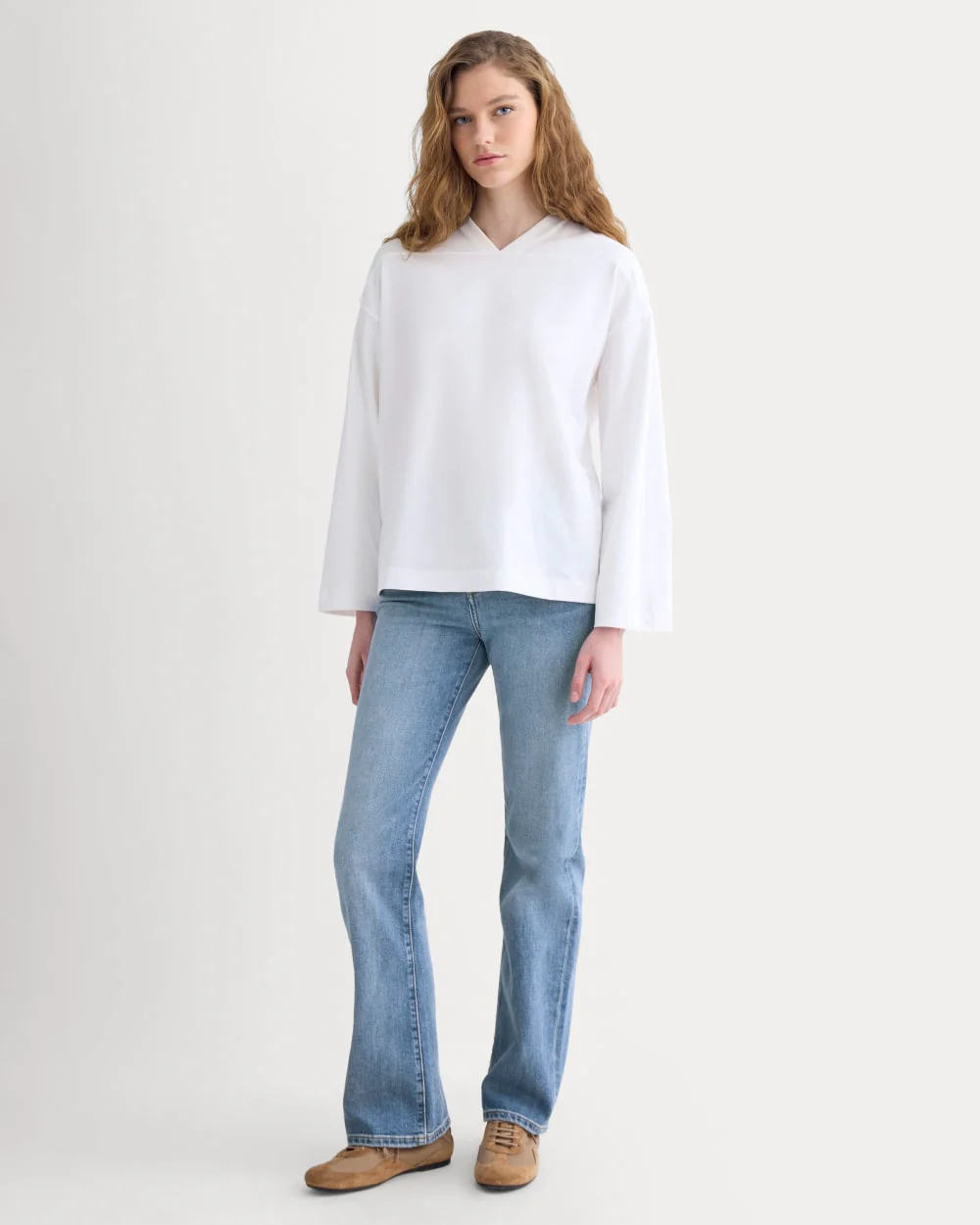 Retro V-Neck Jersey | White - Image 3