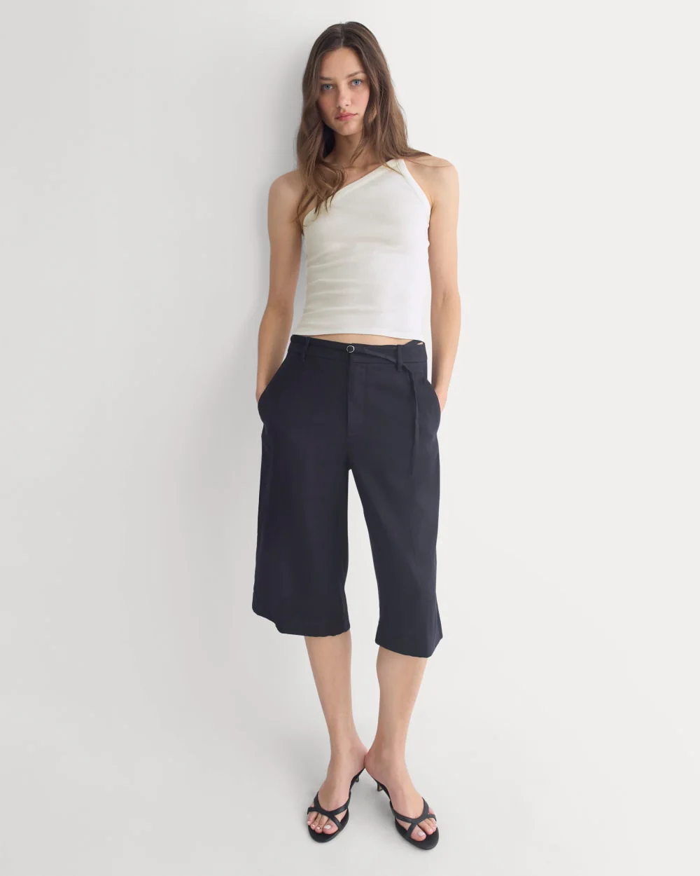 RetroSoft Cotton One-Shoulder Tank | Bone - Image 3