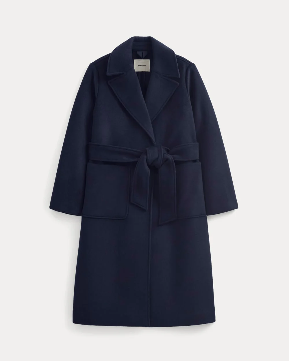 ReWool Belted Blanket Coat | Deep Navy - Image 2