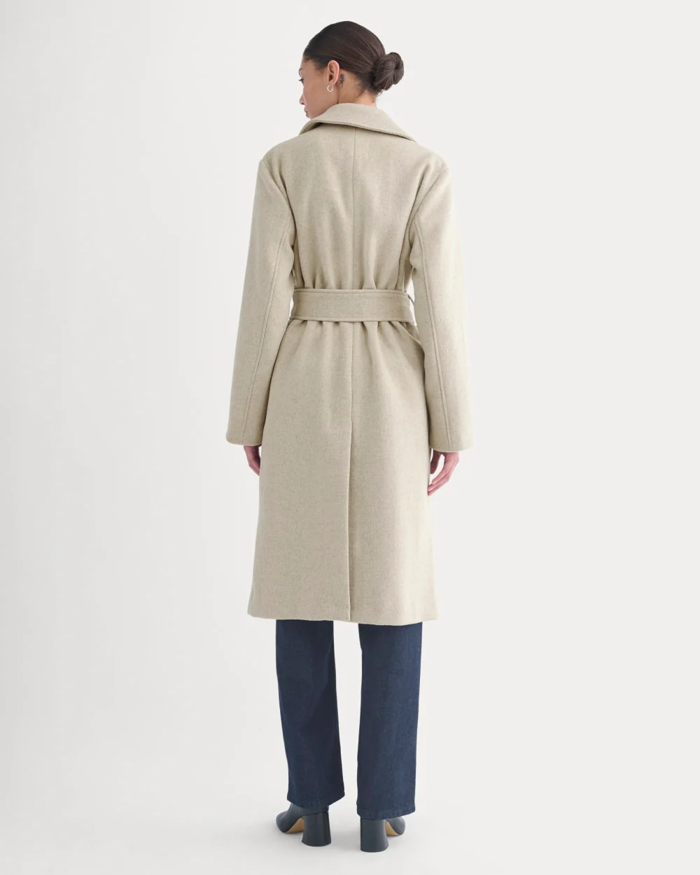 ReWool Belted Blanket Coat | Heather Wheat - Image 4