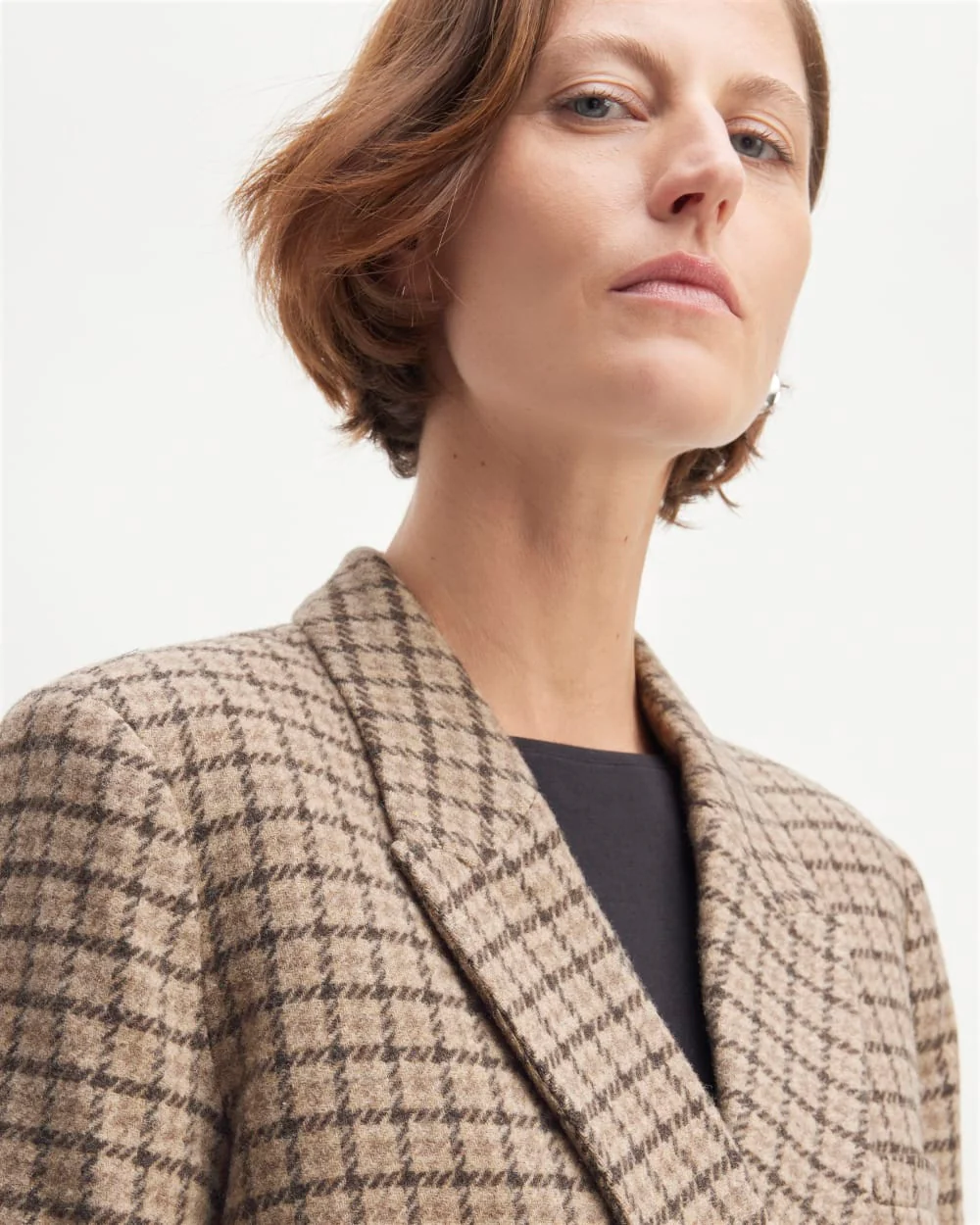 The ReWool® Double-Breasted Blazer | Beige Houndstooth - Image 4