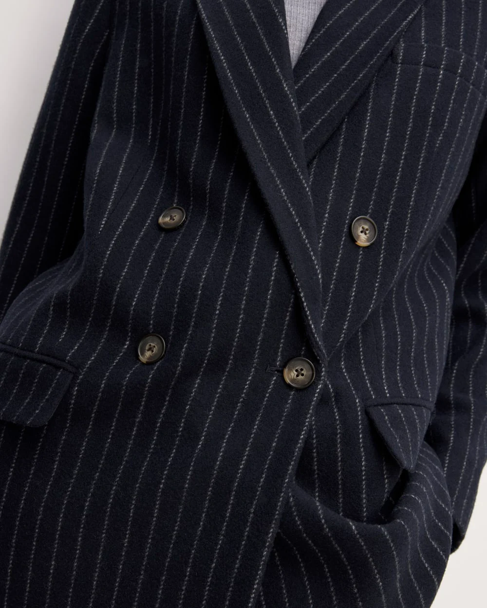 The ReWool® Double-Breasted Blazer | Navy / Bone - Image 5
