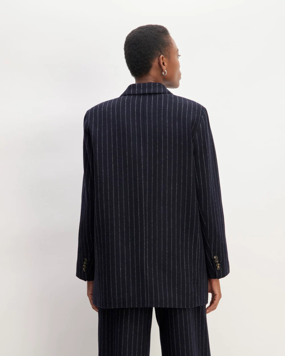 The ReWool® Double-Breasted Blazer | Navy / Bone - Image 6