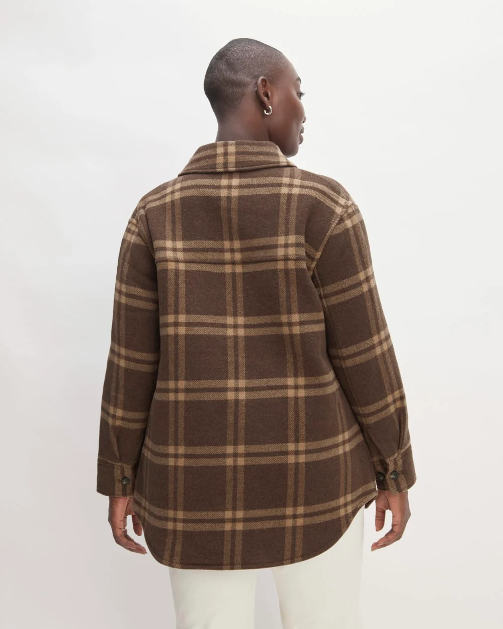 The Italian ReWool® Oversized Shirt Jacket | Brown / Camel - Image 6