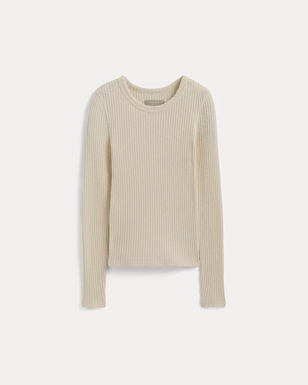 The Cozy Rib Long-Sleeve Tee | Bone - Image 2