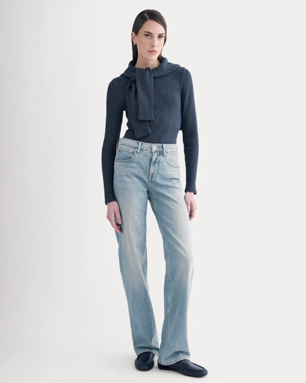The Cozy Rib Long-Sleeve Tee | Mood Indigo - Image 4