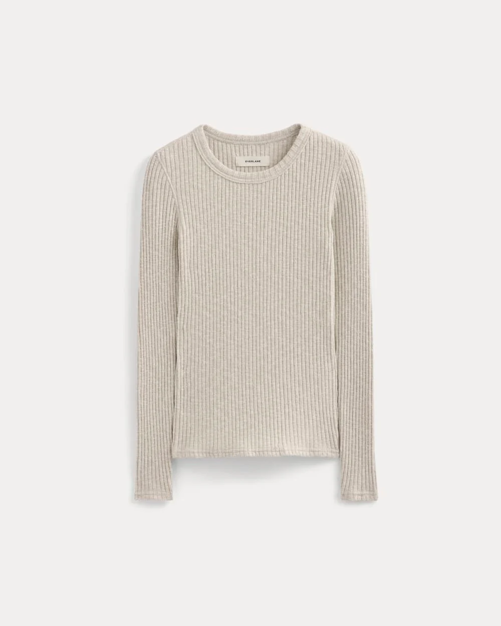 The Cozy Rib Long-Sleeve Tee | Peyote / Bone - Image 2