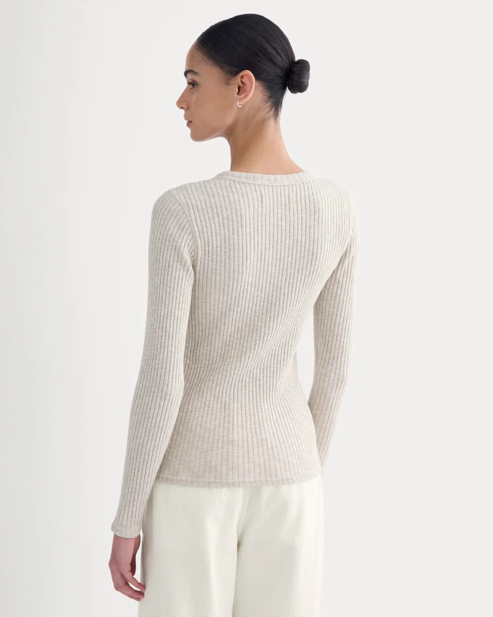 The Cozy Rib Long-Sleeve Tee | Peyote / Bone - Image 5
