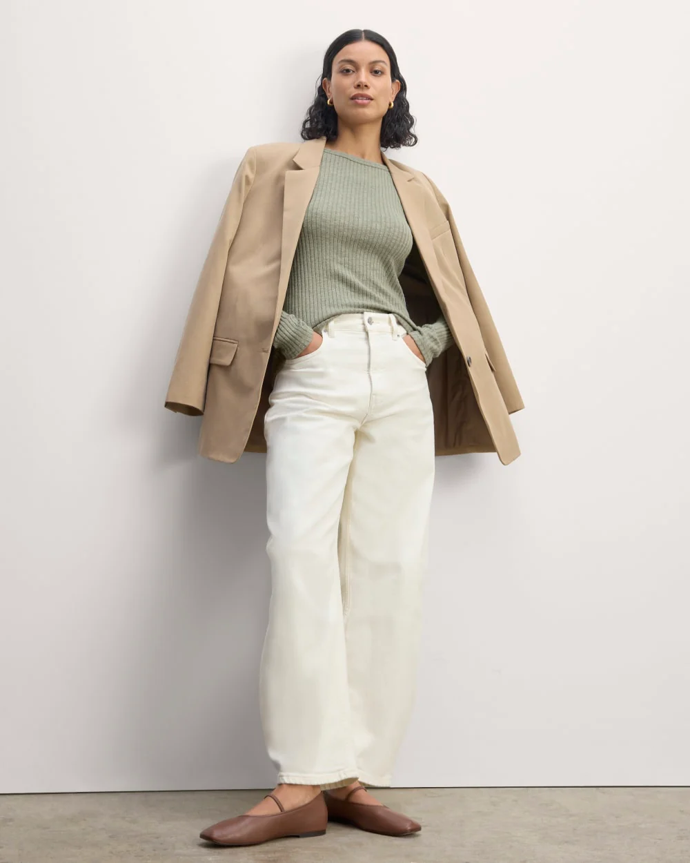 The Cozy Rib Long-Sleeve Tee | Sage Green - Image 3