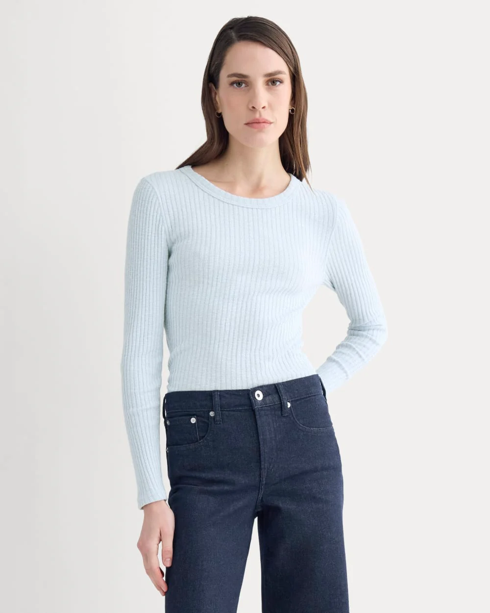 The Cozy Rib Long-Sleeve Tee | Skywriting - Image 4