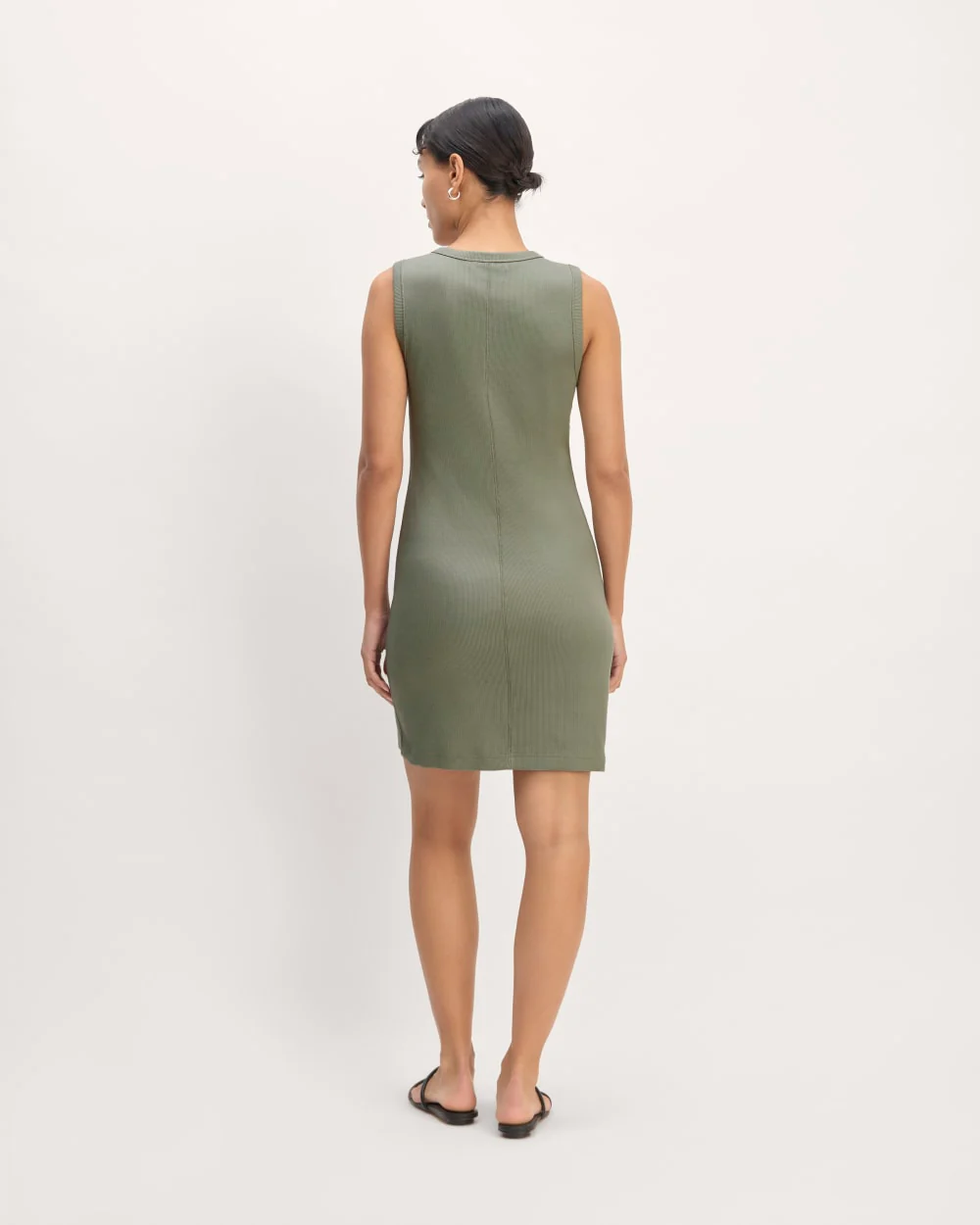 The Ribbed Mini Dress | Sage Green - Image 6
