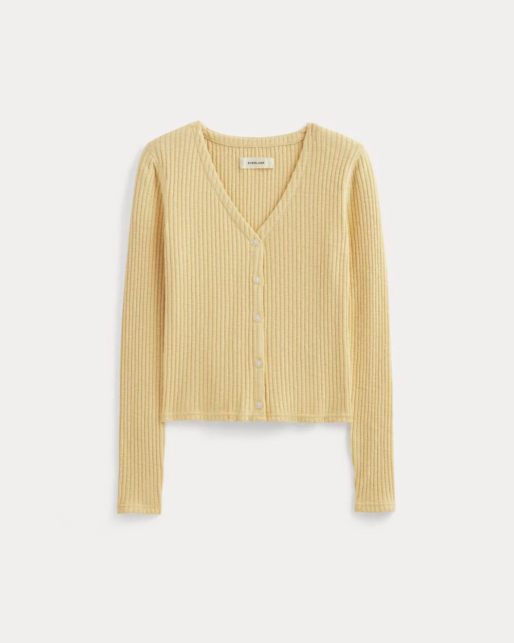 The Cozy Rib Cardigan | Banana Crepe - Image 2