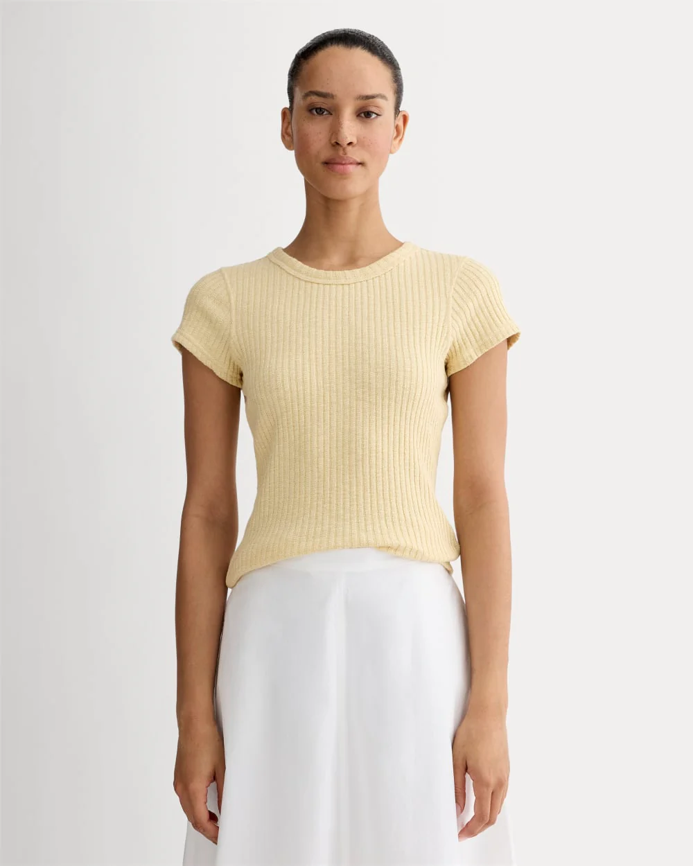 The Cozy Rib Tee | Banana Crepe