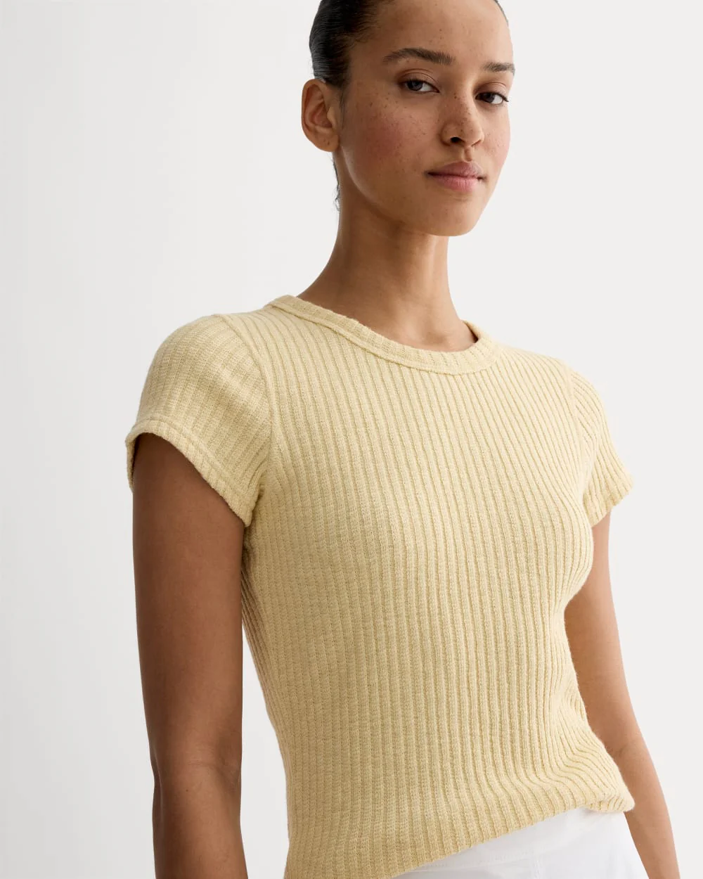 The Cozy Rib Tee | Banana Crepe - Image 4
