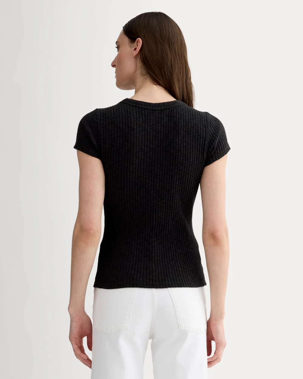 The Cozy Rib Tee | Black - Image 5