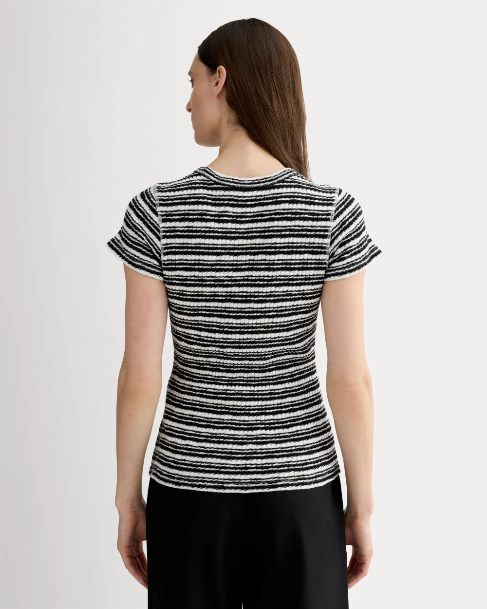 The Cozy Rib Tee | Bone / Black - Image 5