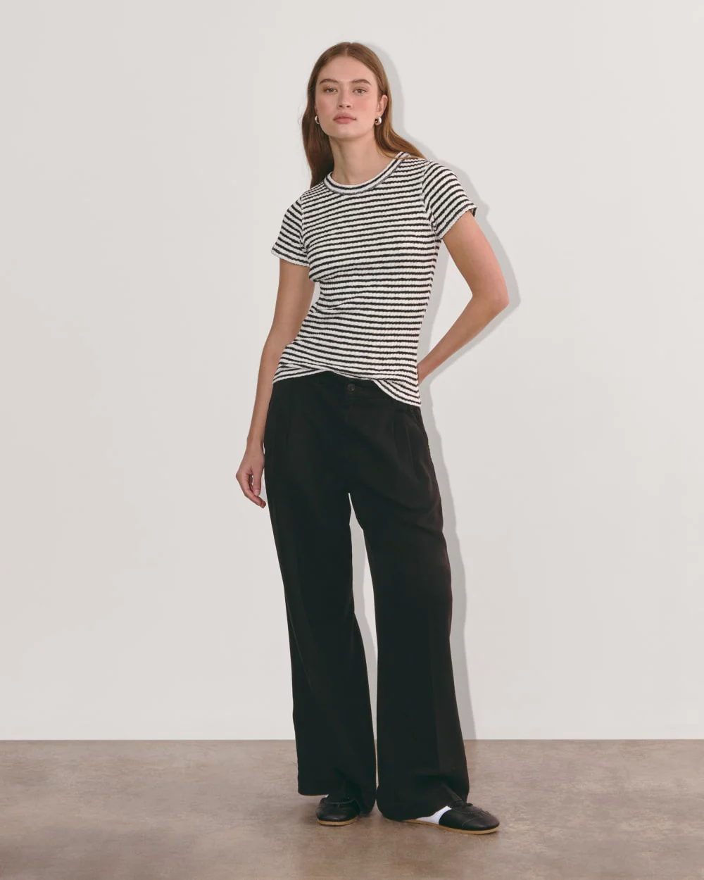 The Cozy Rib Tee | Black / Bone - Image 4