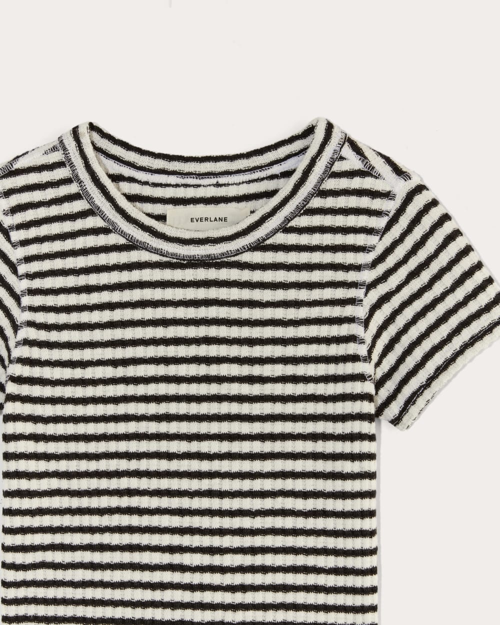 The Cozy Rib Tee | Black / Bone - Image 6