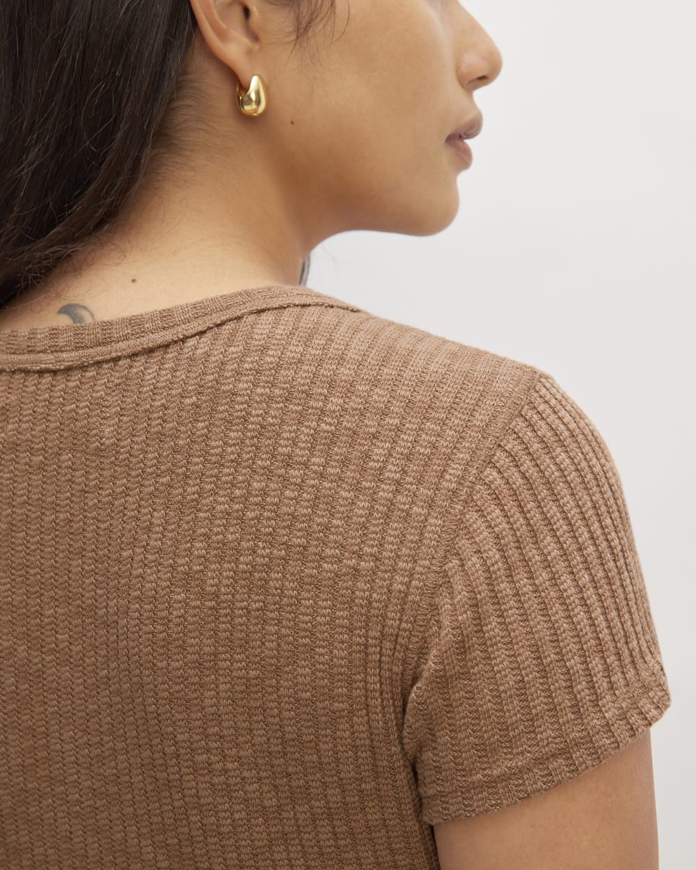 The Cozy Rib Tee | Carob Brown - Image 5