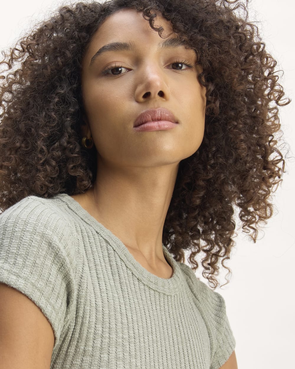 The Cozy Rib Tee | Sage Green - Image 4