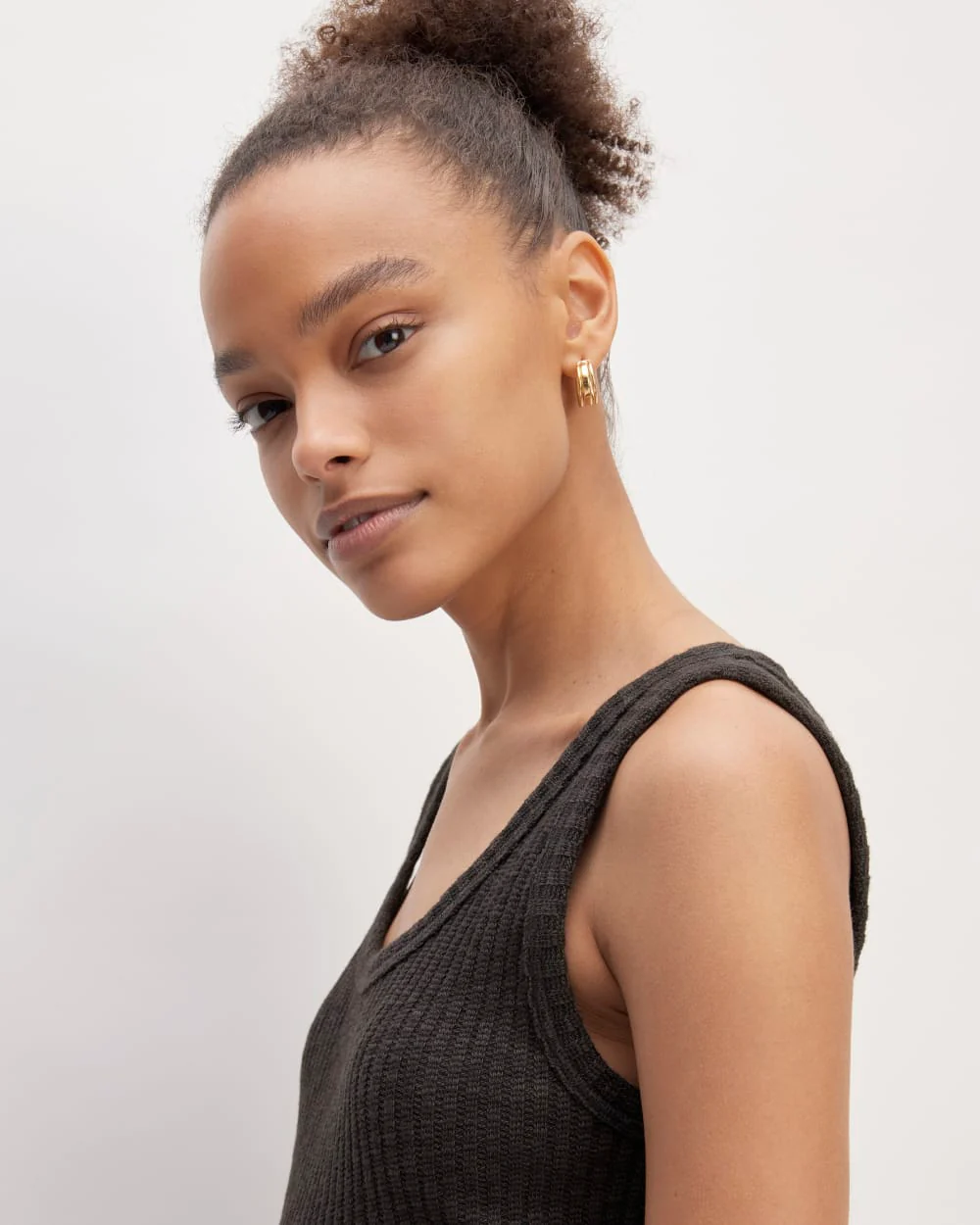 The Cozy Rib Tank | Black - Image 4