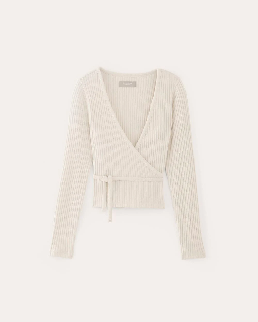 The Cozy Rib Wrap Top | Bone - Image 2