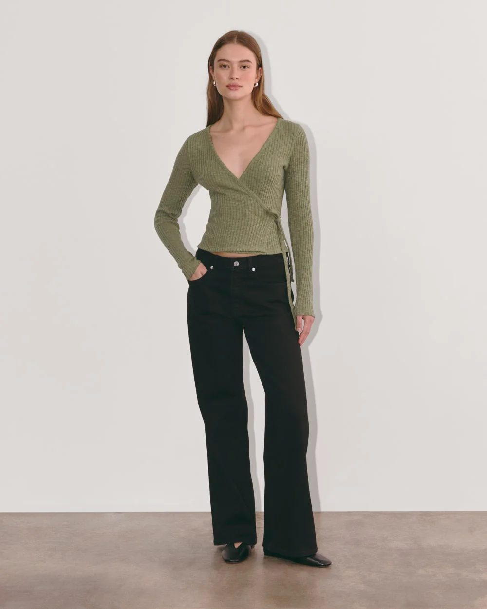 The Cozy Rib Wrap Top | Kalamata - Image 3