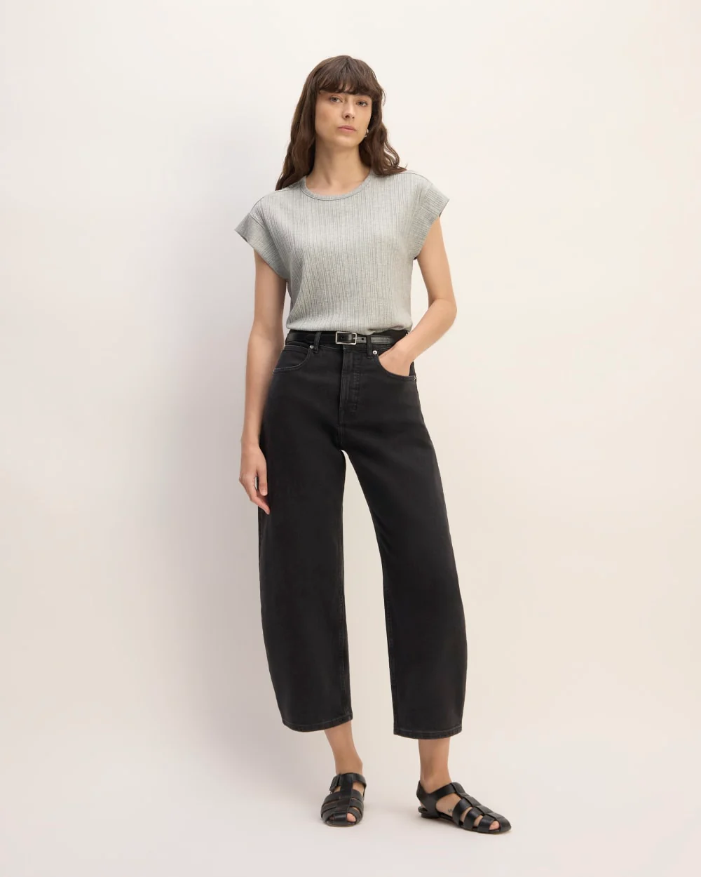 The Rib Muscle Tee | Heathered Grey - Image 3