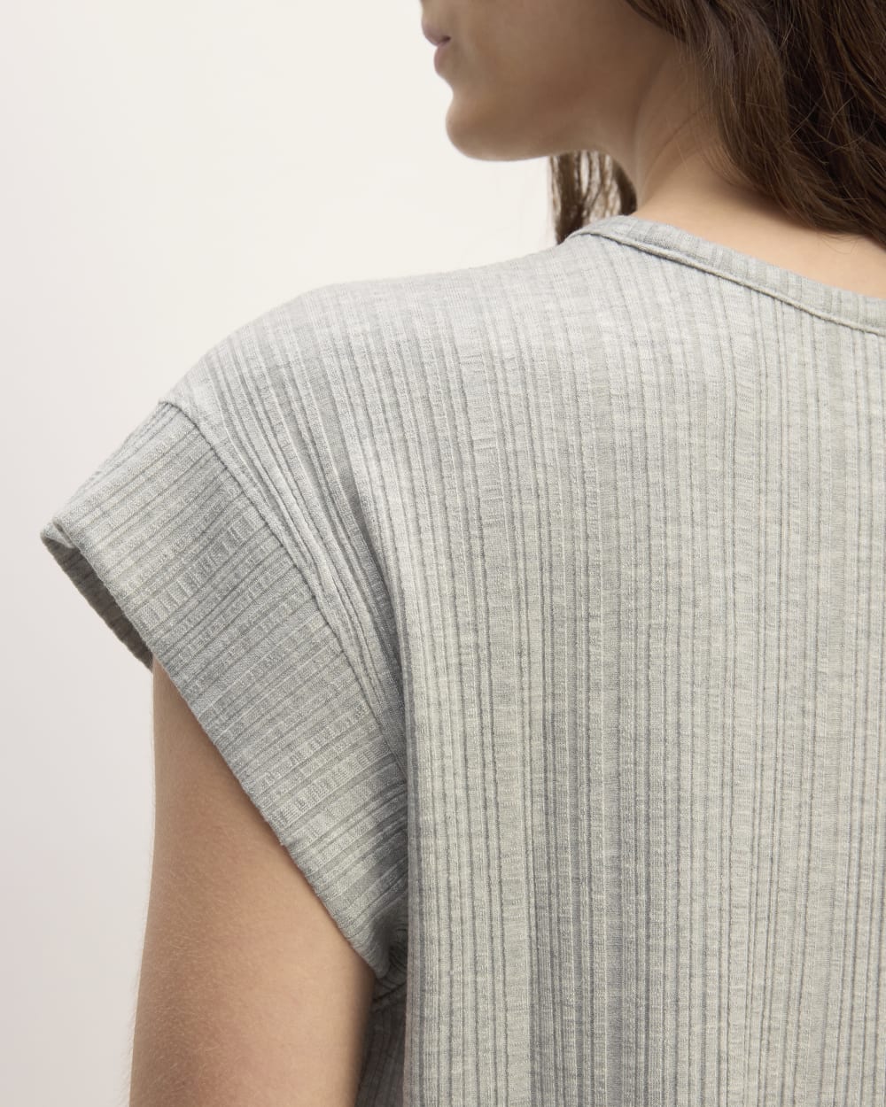 The Rib Muscle Tee | Heathered Grey - Image 5
