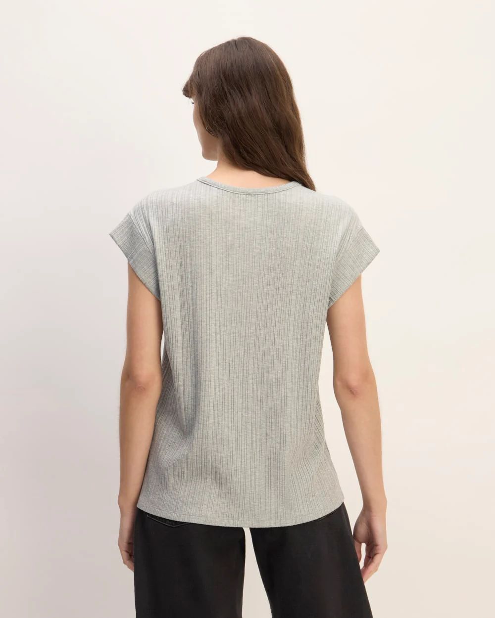 The Rib Muscle Tee | Heathered Grey - Image 6