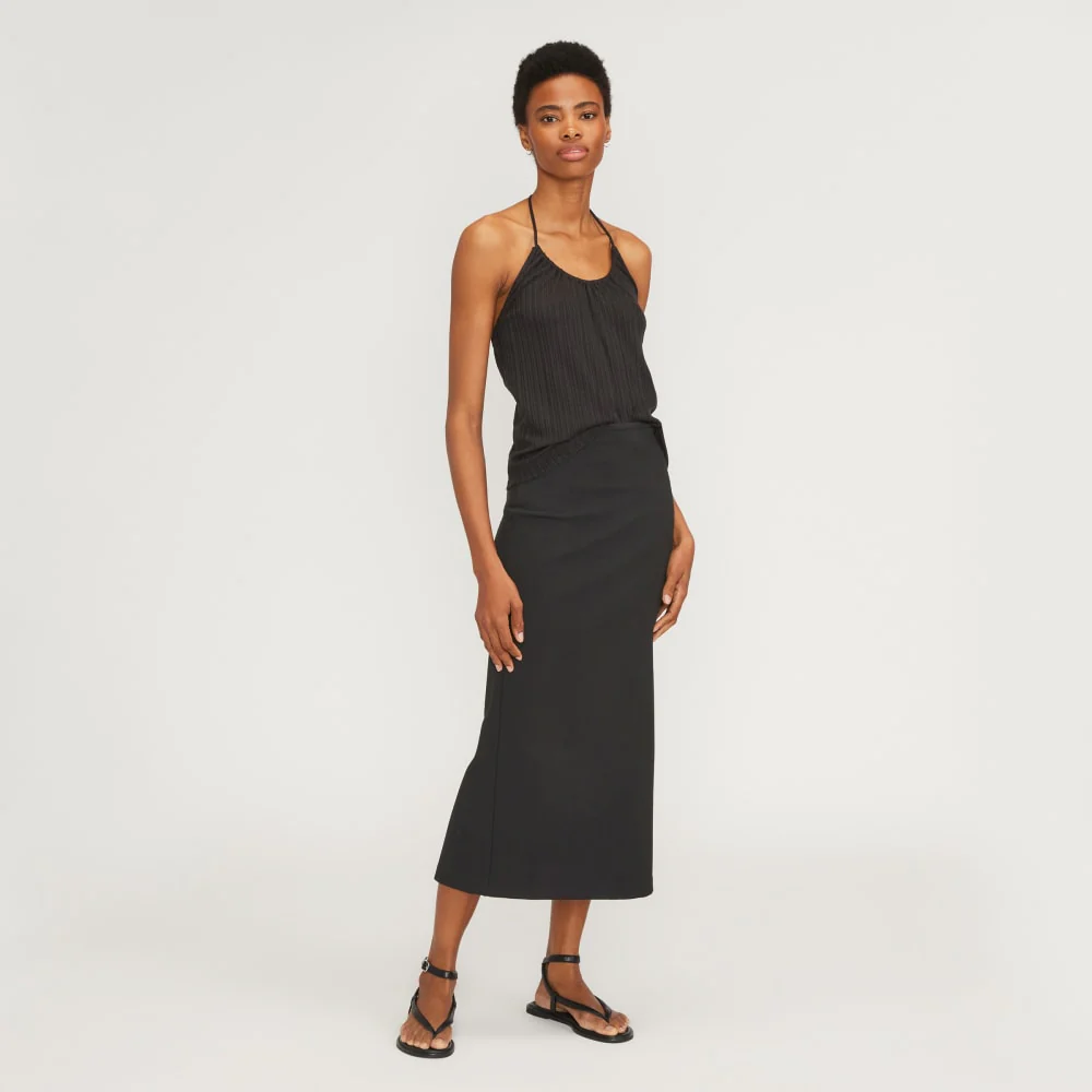 The Rib Soft Knit Halter Top | Black - Image 5