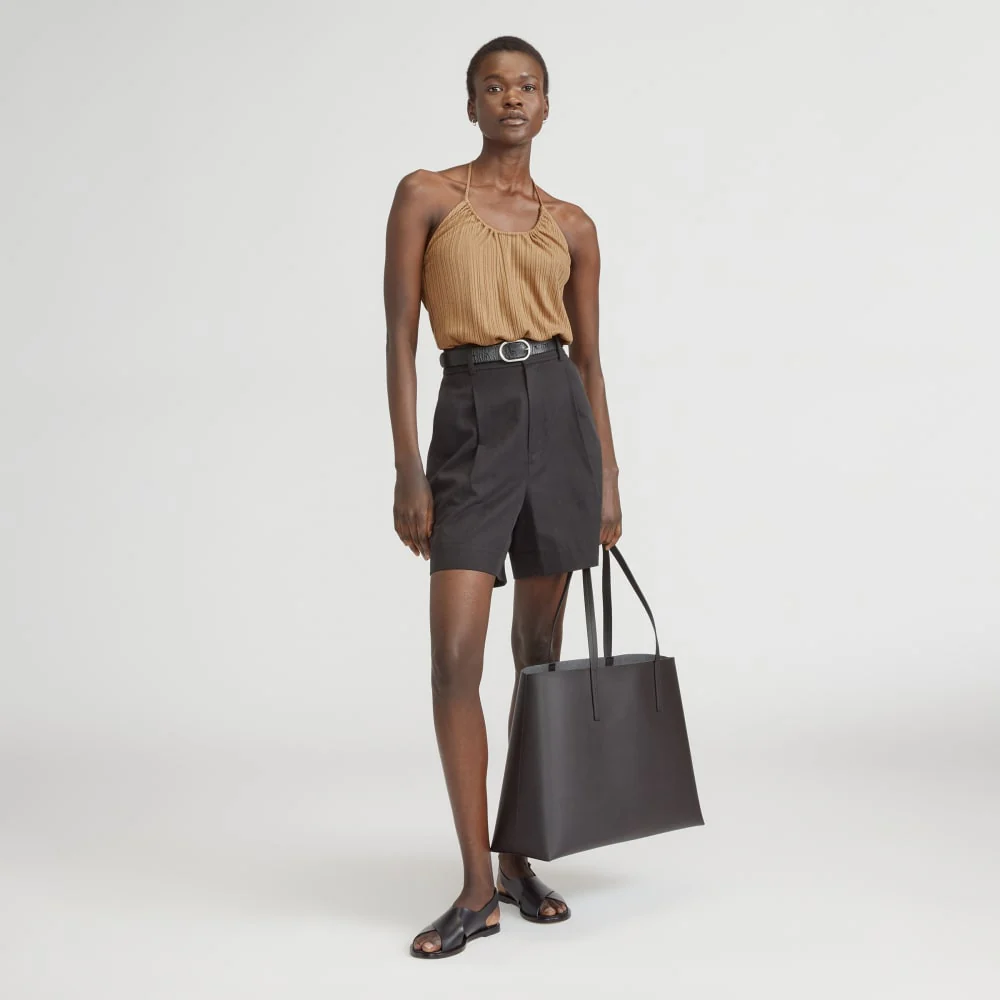 The Rib Soft Knit Halter Top | Caramel - Image 5
