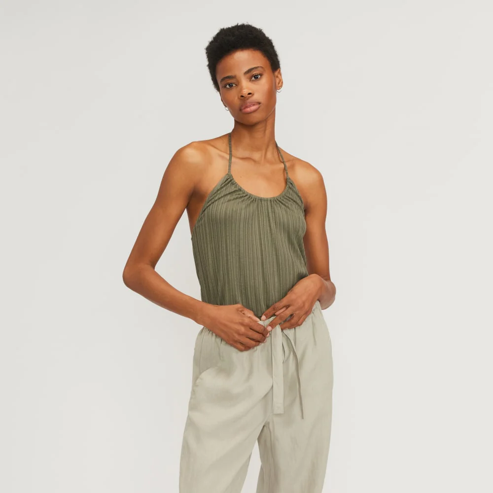 The Rib Soft Knit Halter Top | Kalamata
