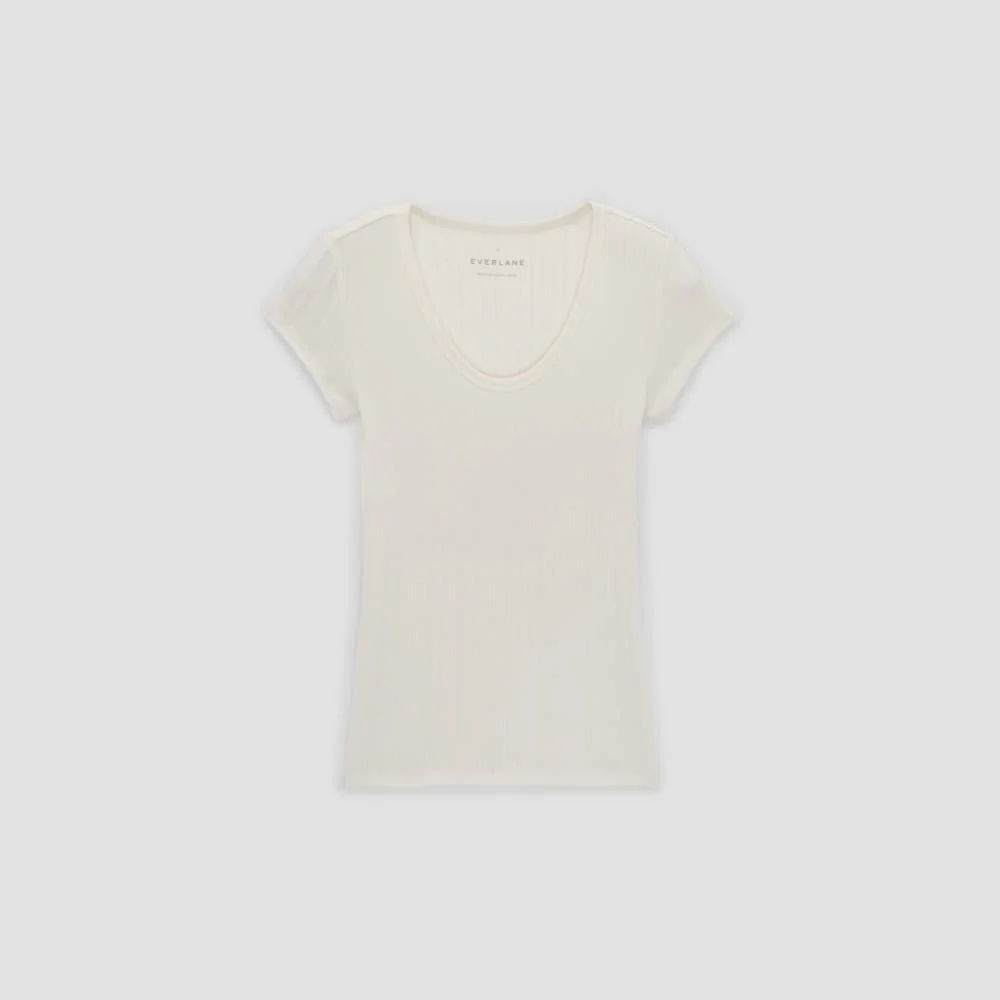 The Rib Soft Knit Scoop-Neck Tee | Bone - Image 2