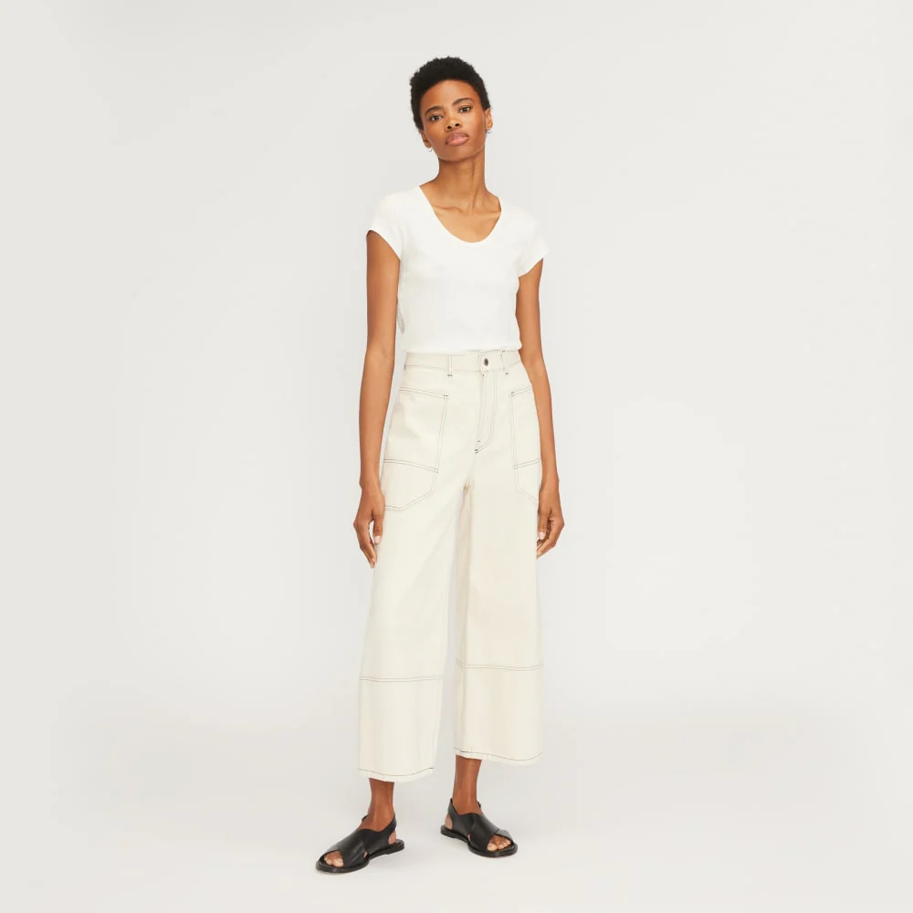 The Rib Soft Knit Scoop-Neck Tee | Bone - Image 5