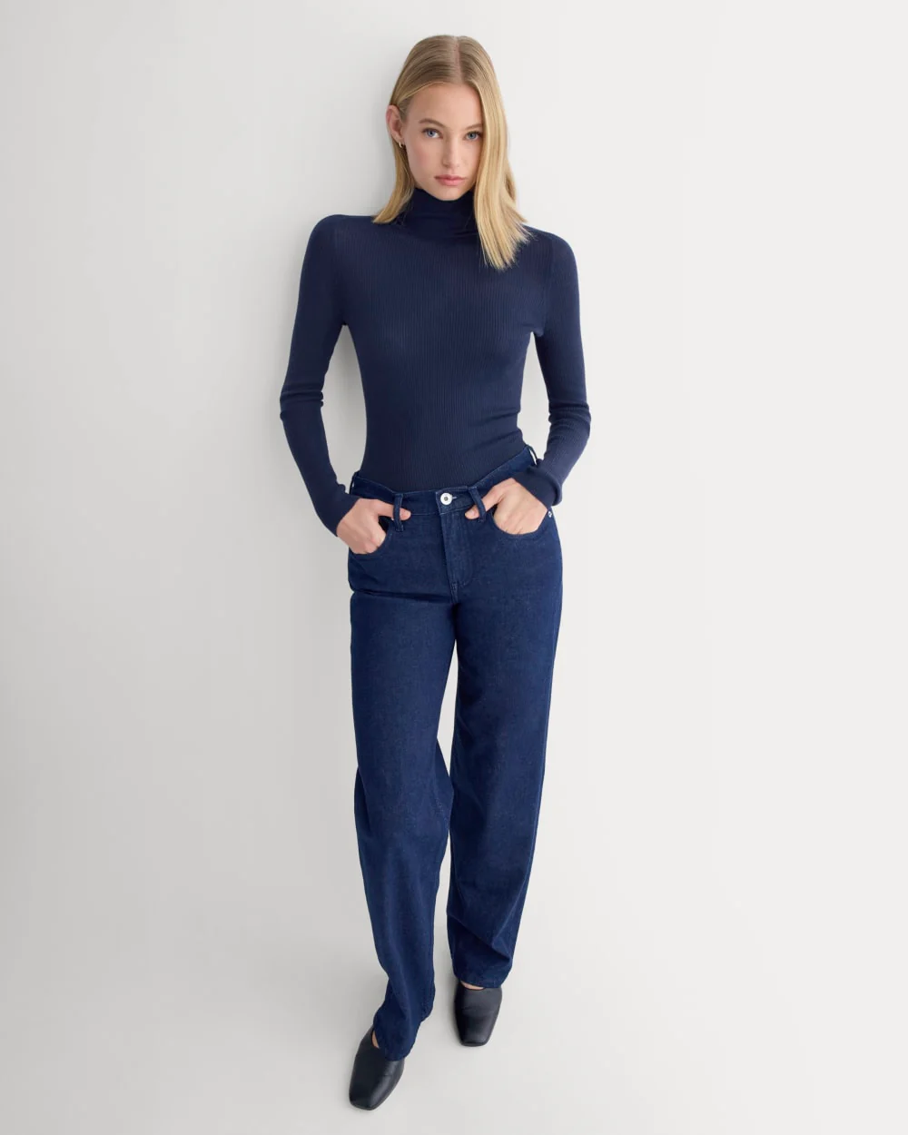 The Turtleneck in Ultrasoft Merino | Rich Navy - Image 5