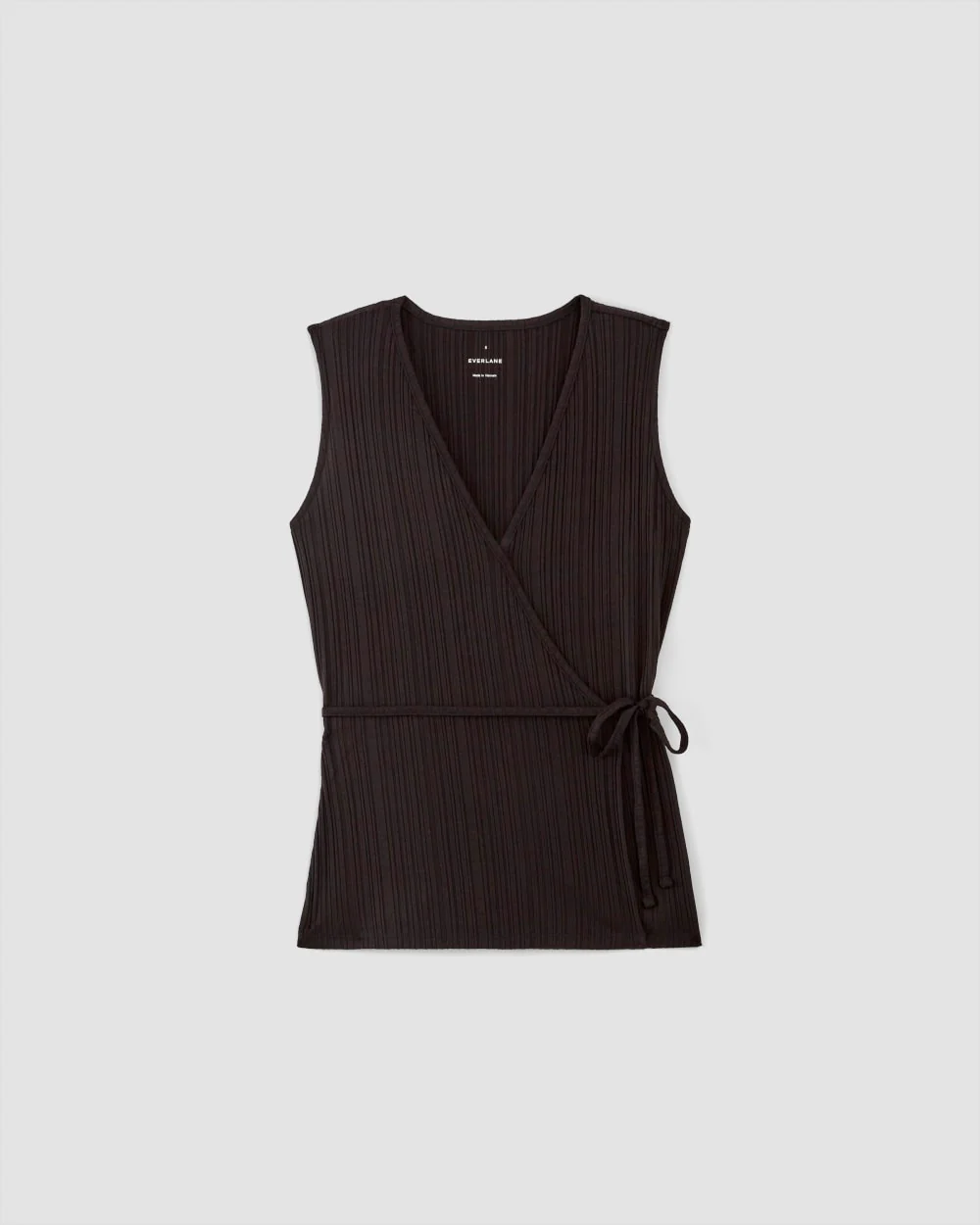 The Rib Wrap Top | Black - Image 2