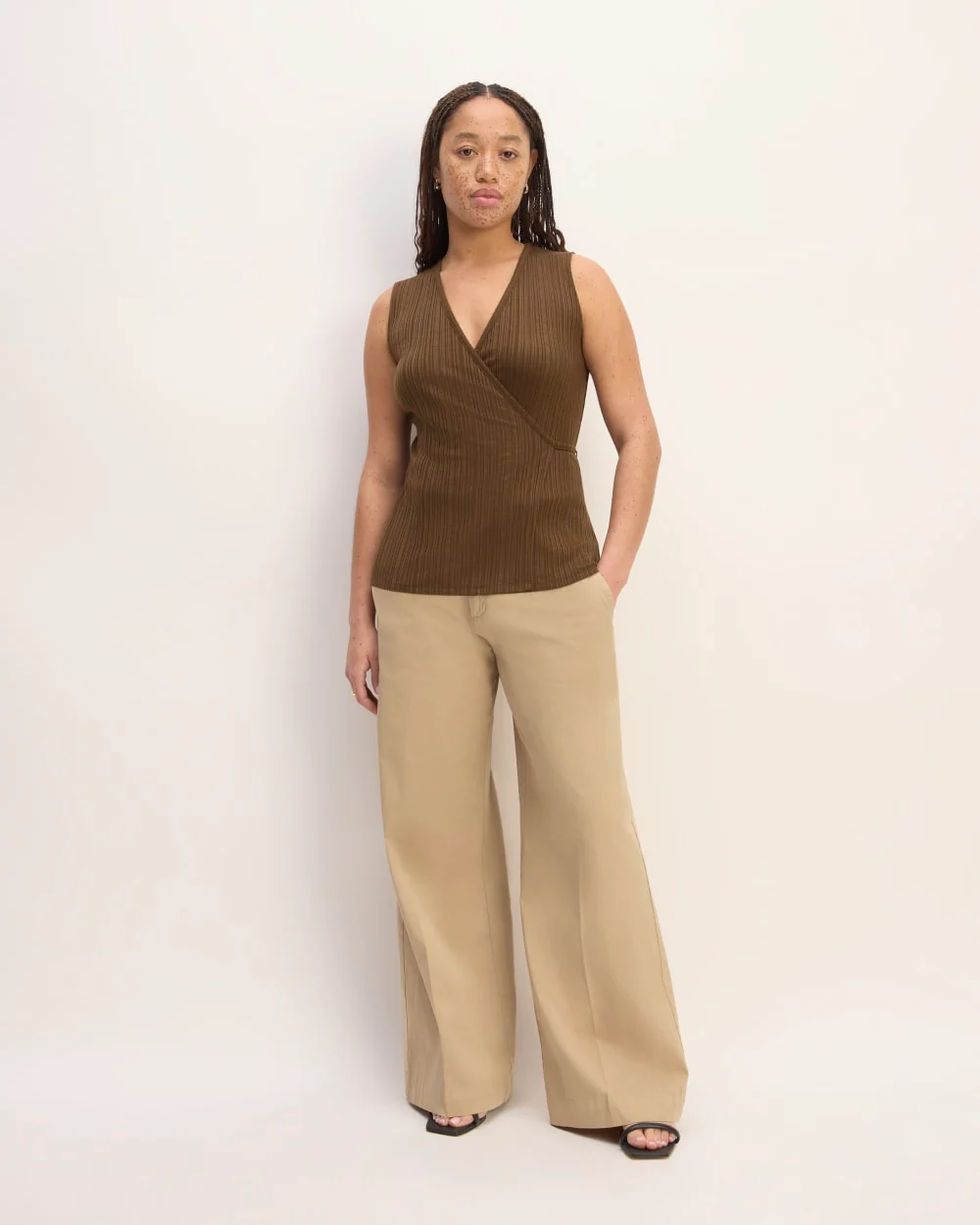 The Rib Wrap Top | Cocoa - Image 3
