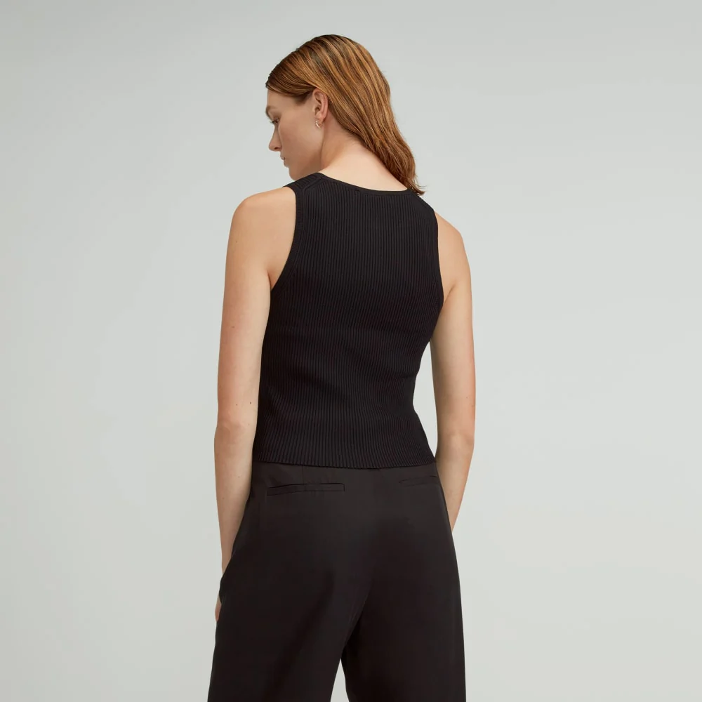 The Ribbed Cutaway Tank | Black - Image 4