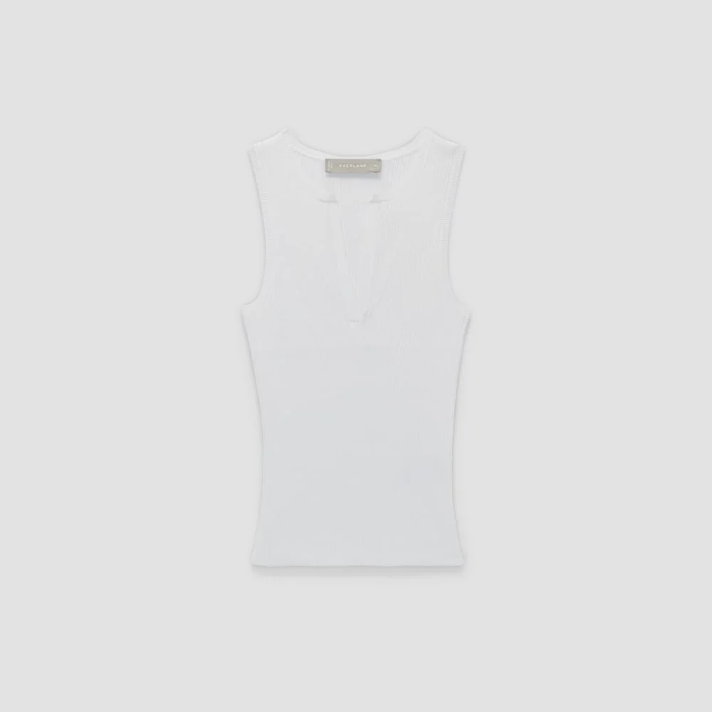 The Ribbed Cutaway Tank | White - Image 2